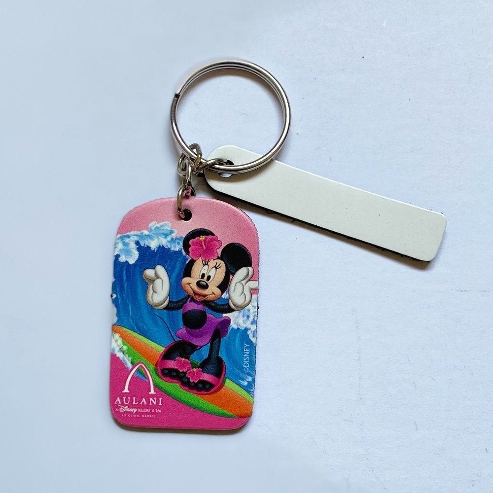 Mini Mouse surfing Leather Custom Keychain